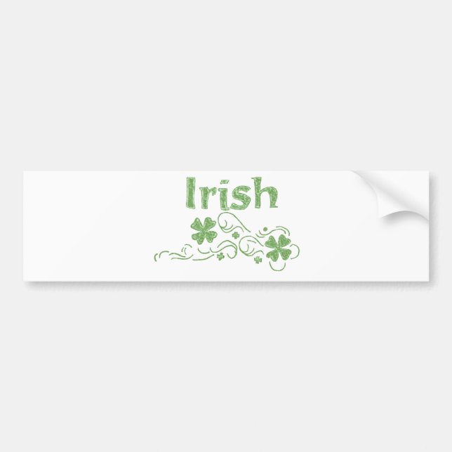 girly irish bumper sticker (Front)