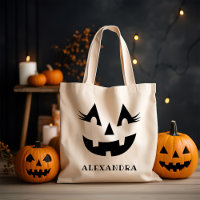 Girly Jack O Lantern Name Halloween Treat