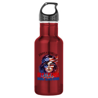 Girly Latina Fourth of July Independence Day Cook 532 Ml Water Bottle