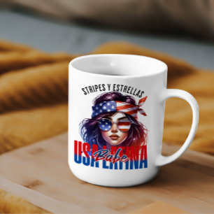 Girly Latina Fourth of July Independence Day Cook Coffee Mug