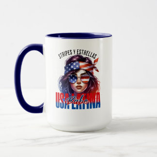 Girly Latina Fourth of July Independence Day Cook Mug