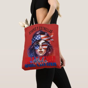 Girly Latina  Fourth of July Independence Day Cook Tote Bag