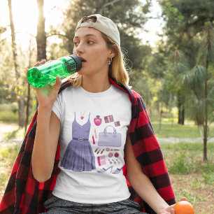Girly Lavender Purple Fashion Set T-Shirt