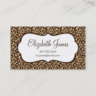 Girly Leopard Print Business Card