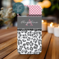 Girly Leopard Spot Print Pattern Custom Monograms