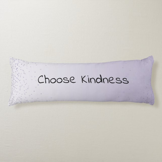 Girly Lilac Purple Confetti Glam Ombre Body Cushion (Front)