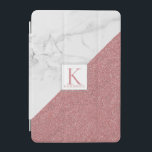 Girly Marble Blush Rose Gold Glitter Monogram iPad Mini Cover<br><div class="desc">Girly Marble Blush Rose Gold Glitter Monogram cover with rose gold faux glitter and space for your custom monogram and name. Easy to customise with text, fonts, and colours. Created by Zazzle pro designer BK Thompson © exclusively for Cedar and String; please contact us if you need assistance, have questions,...</div>