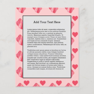Girly Marshmallows Pink Heart Candy Valentines Day Flyer