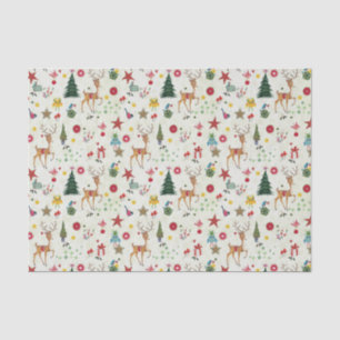 Girly Merry Christmas Deer   Tissue Paper
