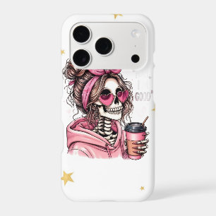 Girly Messy Bun Skeleton Heart Sunglasses Pink Aes