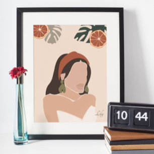Girly Minimal Boho Chic Art Poster