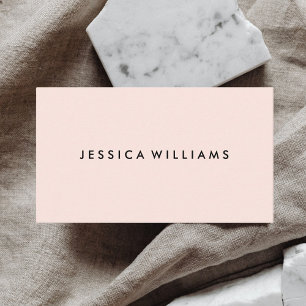 Girly Minimal Professional Blush Pink Business Card