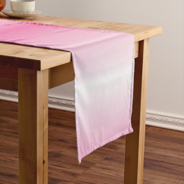 girly minimalist dusty rose cherry blossom pink medium table runner (In Situ)