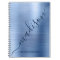 Girly Modern Blue Metal Monogram Signature Script 