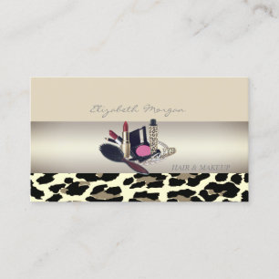 Girly Modern Charming,Leopard Print Business Card