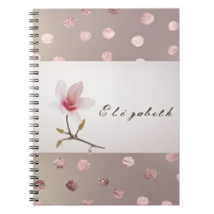 Girly Modern  Dotted Floral Notebook