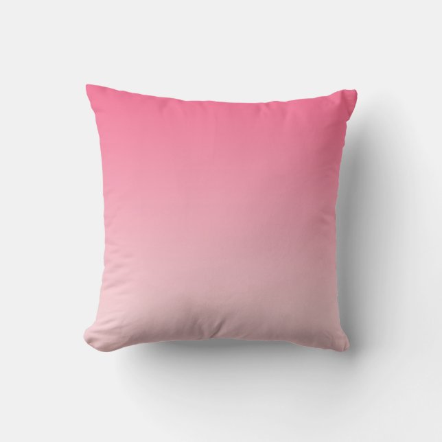 Girly Modern Pink Ombre Outdoor Cushion (Front)