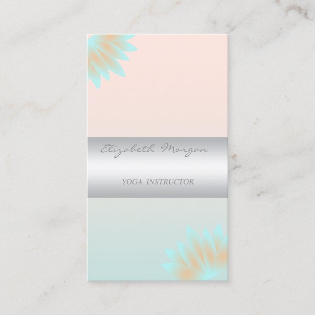 Girly Modern Professional Charming,Lotus Business Card (Front)