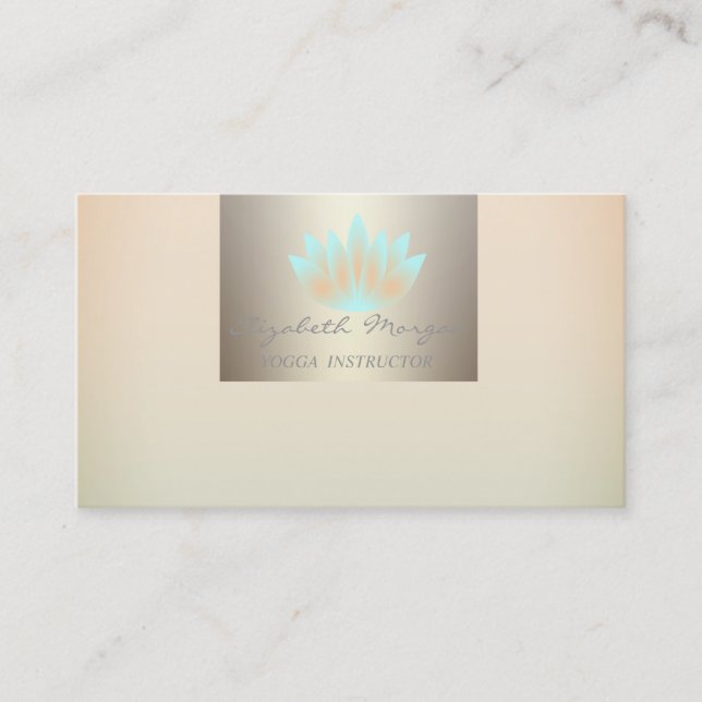 Girly Modern Professional Charming,Lotus Business Card (Front)