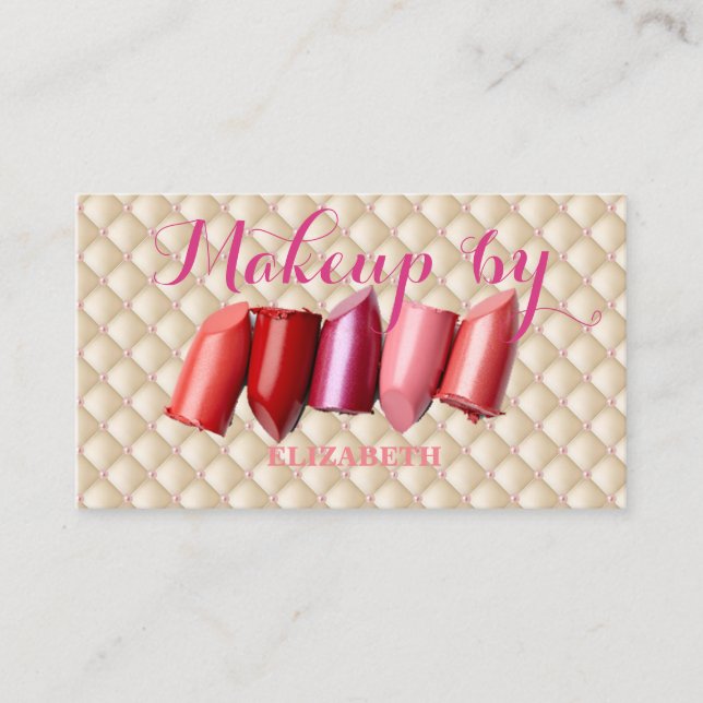 Girly Modern Professional,Lipstick Business Card (Front)