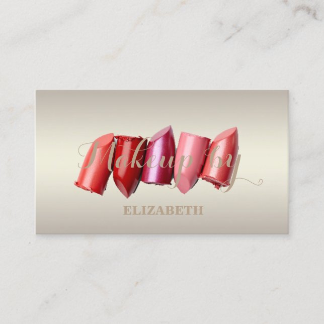 Girly Modern Professional,Lipstick Business Card (Front)