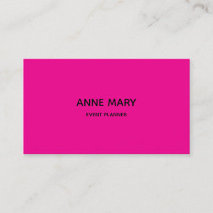 Girly Modern QR Code Calligraphy Hot Pink Trendy Business Card