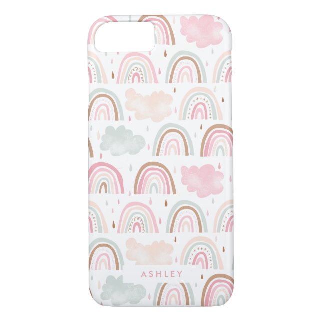 Girly Modern Rainbow Pattern Case-Mate iPhone Case (Back)