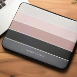 Girly Modern Stripes Personalised  Laptop Sleeve<br><div class="desc">Personalise this design with your name,  monogram or text of your choice.</div>