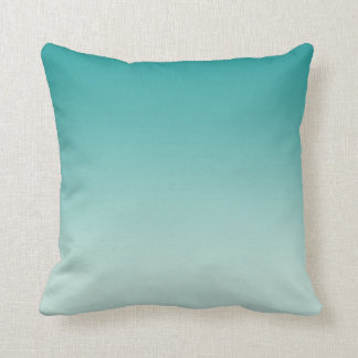 Girly Modern Teal Aqua Ombre Cushion