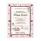Girly Monkey Business Pink Brown Invitation