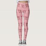 Girly Monogram and Name pink blush red Leggings<br><div class="desc">Girly Monogram and Name pink blush red calligraphy Customisable Monogram and Name written over the monogram in shades of pink and blush. The monogram is a big letter in dark pink red and the name is written in handwriting letters with very pale pink colour. The colours of the letters from...</div>