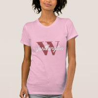 Girly Monogram and Name pink blush red