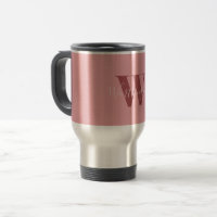 Girly Monogram and Name pink blush red