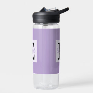 Girly Monogram and Name pink purple Luggage Water Bottle