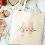 Girly Monogram Calligraphy Coral Blush Pink Tote Bag<br><div class="desc">Girly Monogram Calligraphy Coral Blush Pink Tote Bag. Easy to customise feminine and elegant script typography monogram. Perfect monogrammed name gift idea!</div>