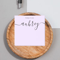 Girly Monogram Calligraphy Minimalist Purple