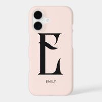 Girly Monogram Vintage Blush Pink