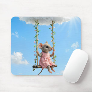 Girly Mouse On a Swing Mat