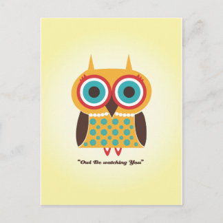 Girly Owl Postcard