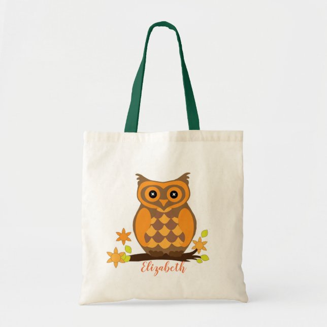 Girly Owl Tote Bag (Front)