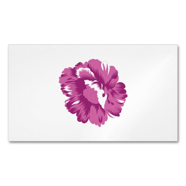 Girly, Pale Megenta, Royal Health Magnetic Business Card (Front)