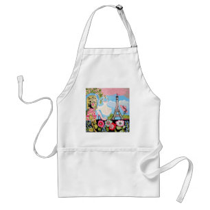 Girly Paris Bistro Eiffel Tower Apron