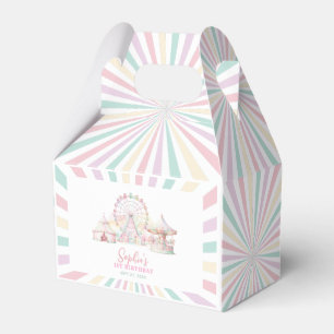 Girly Pastel Colour Carnival Circus Kids Birthday Favour Box