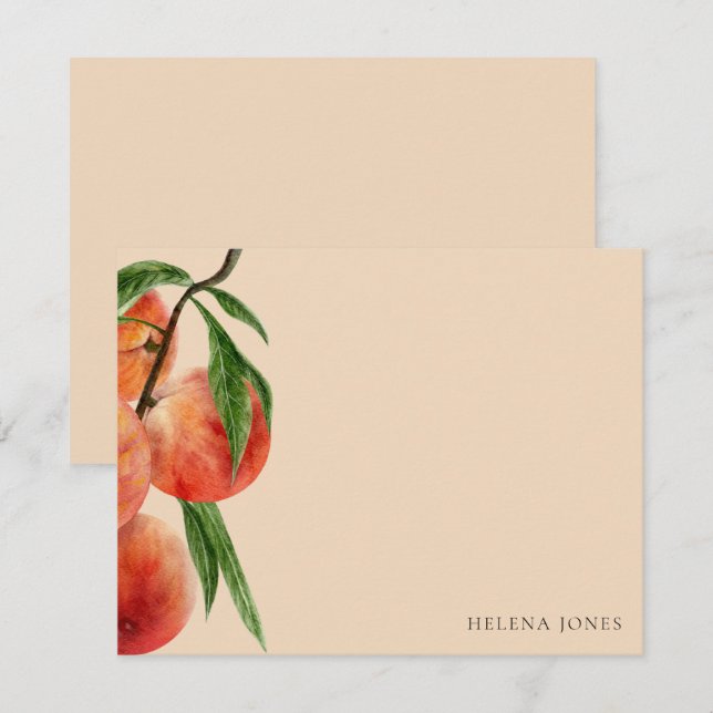 Girly Peach Correspondence  Card (Front/Back)