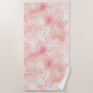 Girly Peach Pink Abstract Beach Towel