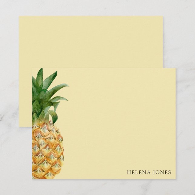 Girly Pineapple Correspondence  Card (Front/Back)