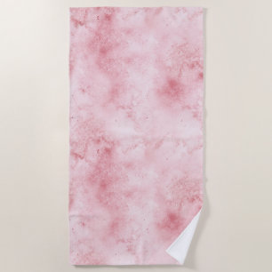 Girly Pink Abstract Beach Towel