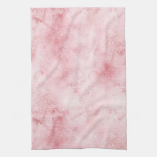 Girly Pink Abstract Tea Towel