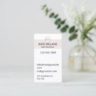 GIRLY Pink Aesthetic Professional Template Business Card