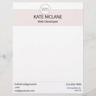 GIRLY Pink Aesthetic Professional Template Custom Letterhead